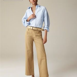 Jcrew sailor slim wide leg chino, 26, nwt, honey brown